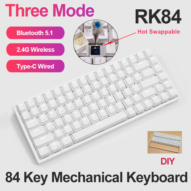 Bàn phím cơ chính hãng ROYAL KLUDGE RK84 Bàn phím chơi game 84 phím có thể