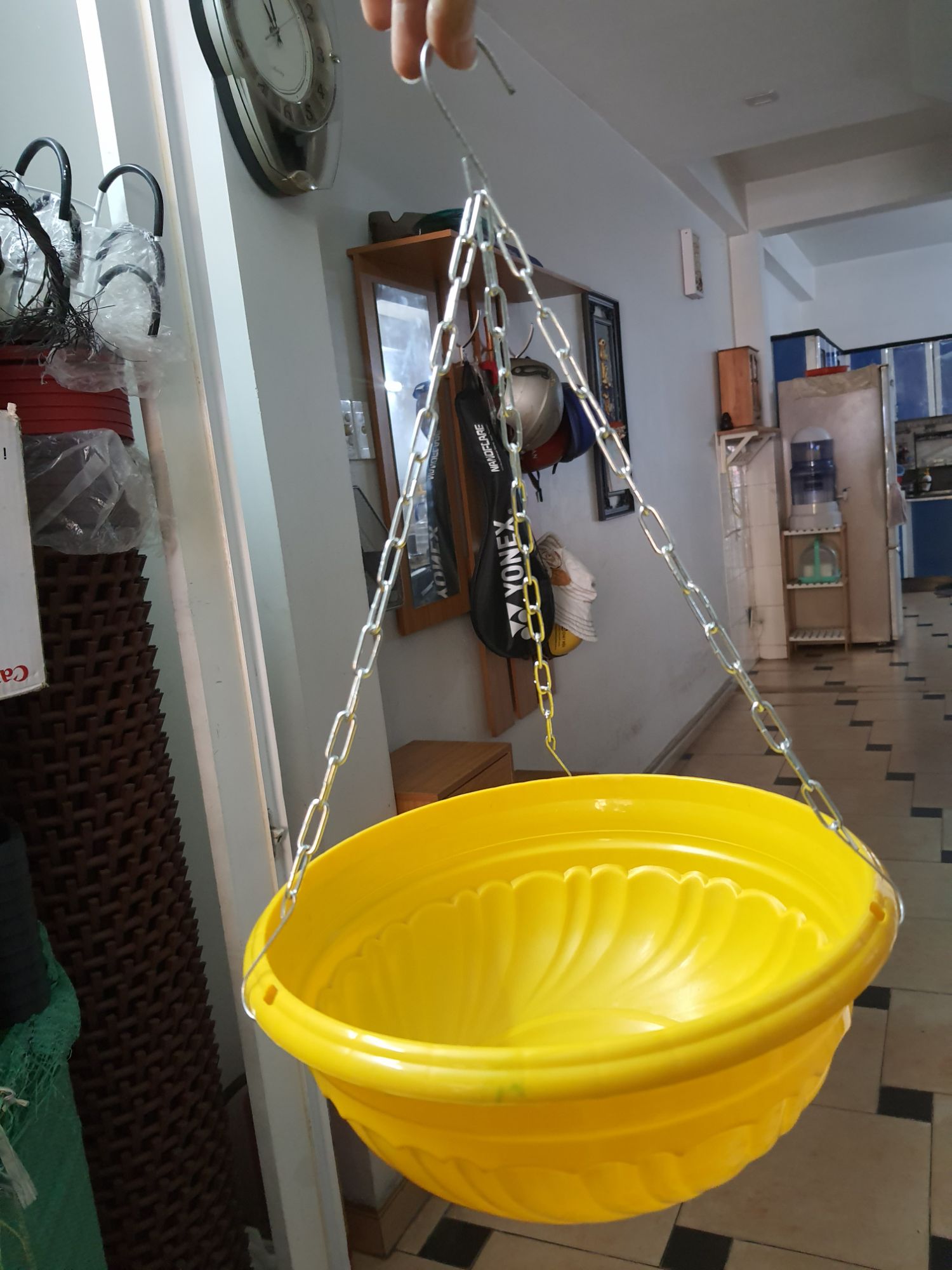 combo 5 chậu treo dây xích đường kính 26cm.