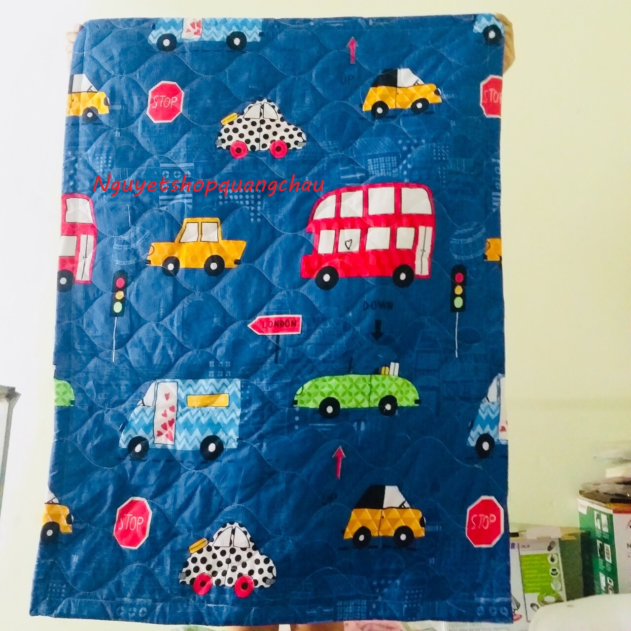 Chăn cho bé đi học size 80x105cm, mền trần bông mỏng cho bé