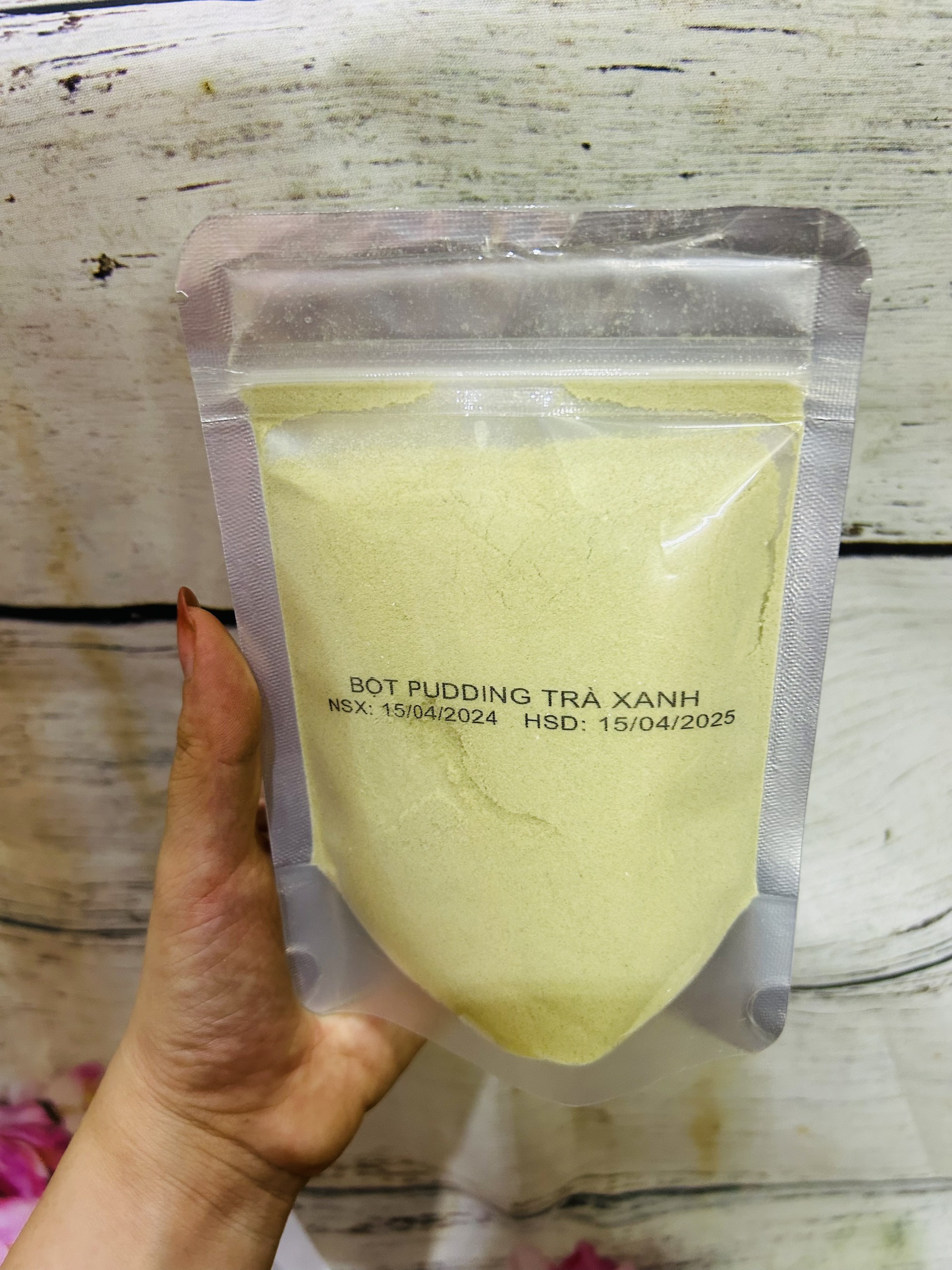 Túi 100gr dùng thử bột pudding vị matcha