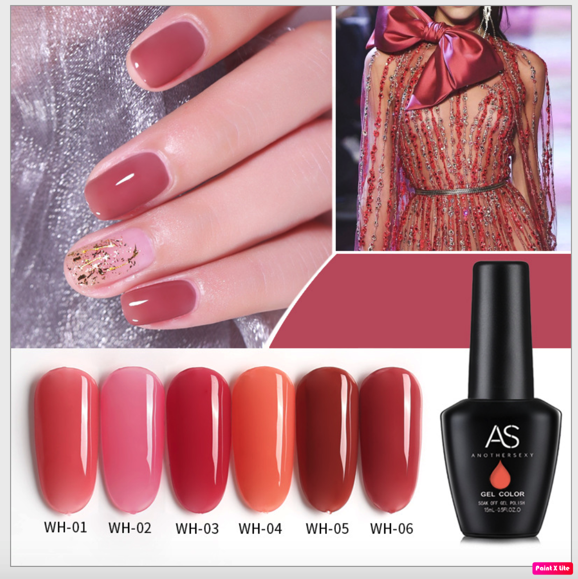 Sơn Gel Thạch AS Chai Đen Mã WH 15ml