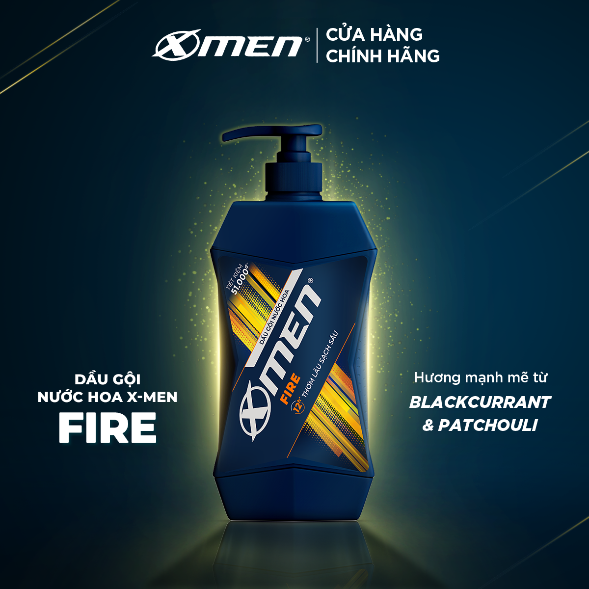 Dầu Gội Nước hoa X-Men Fire 380g
