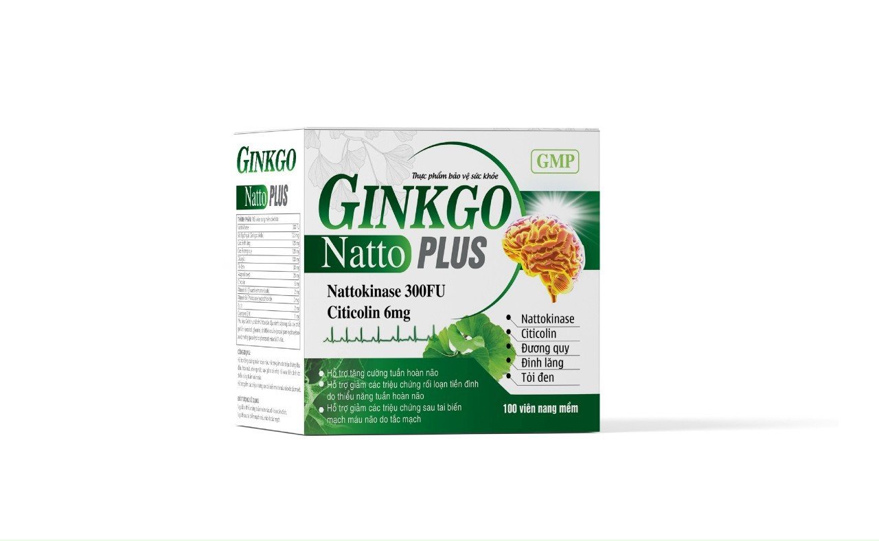 Hoạt Huyết Dưỡng Não Ginkgo Natto Plus. Dùng cho người bị thiểu năng tuần