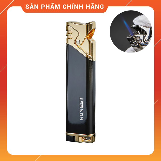 Vỏ Bật Lửa Hộp Quẹt Khò 1 Tia Honest BCZ-3021 Đẹp Độc Lạ Lửa Khò Mạnh Mẽ - Dùng Gas Cao Cấp (KHÔNG XĂNG KHÔNG GAS)