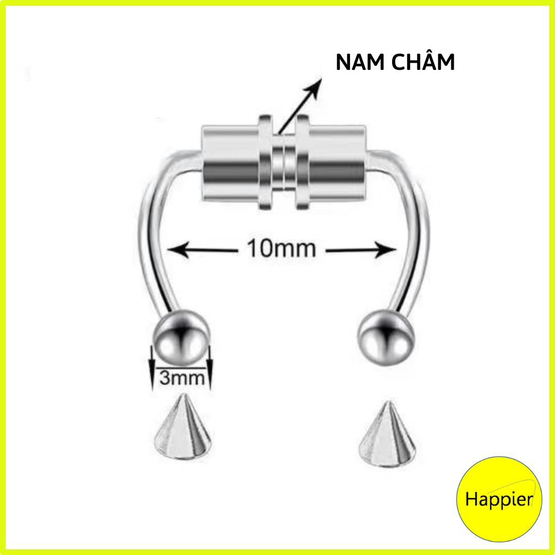 Khuyên Mũi Nam Châm Sang Xịn Mịn