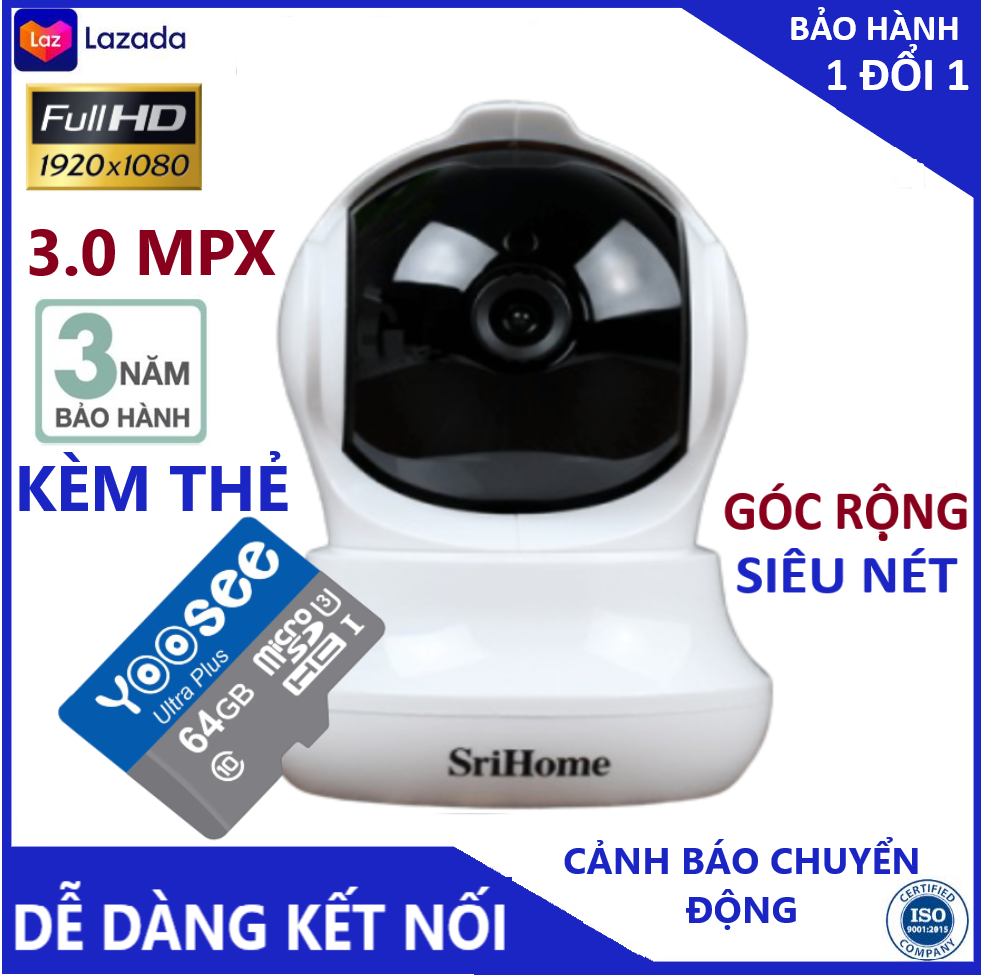 >> BÁO GIÁ (KÈM THẺ CHUYÊN DỤNG LÊN TỚI 64GB,TRỊ GIÁ 399K) CAMERA WIFI TRONG NHÀ VÀ NGOÀI TRỜI YOOSEE S10, 3.0 MPX ,ĐÀM T | Shopee Lazada Sendo Tiki mới nhất 76 Camera - Camera wifi - Camera srihome Sh 020 kèm thẻ nhớ 64gb hiển thị 3.0 mpx, cảnh báo chống trộm, xoay 360 độ, hỗ trợ tiếng việt bảo hành 3 năm 1 đổi 1 trong 7 ngày ( lưu ý có 2 mã sản phẩm gồm kèm thẻ và k thẻ )