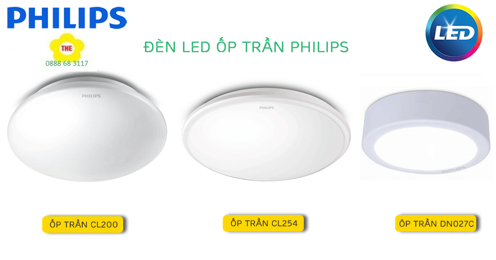 Đèn Led ốp trần Philips 33369 - Mã mới CL200 ( 6W - 10W - 17W - 20W )