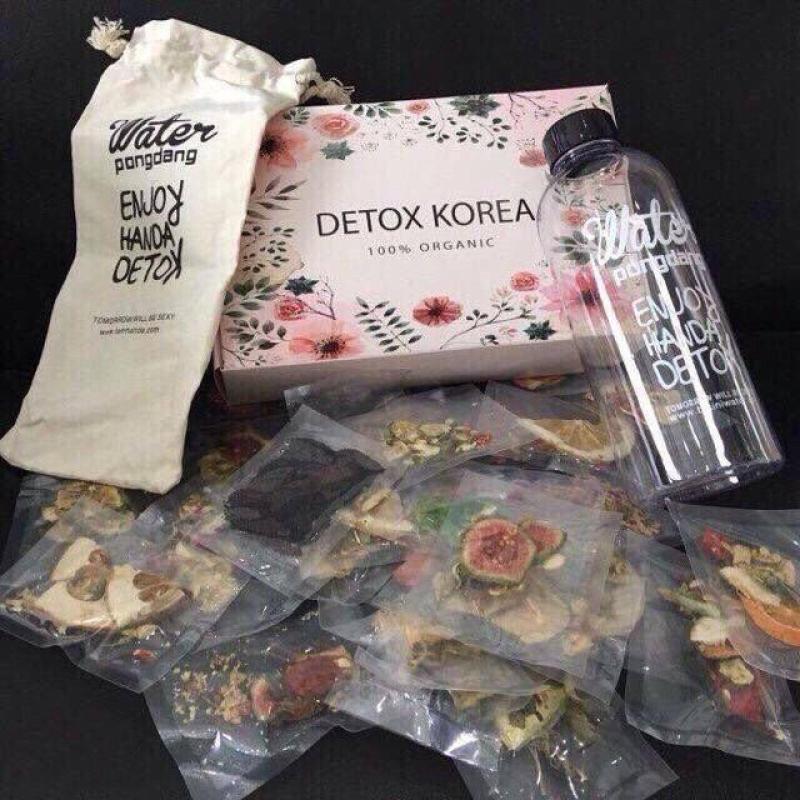 Set 30 goi Detox, tặng 1 bình nhựa Pongdang 600ml kèm túi vải sành điệu nhập khẩu