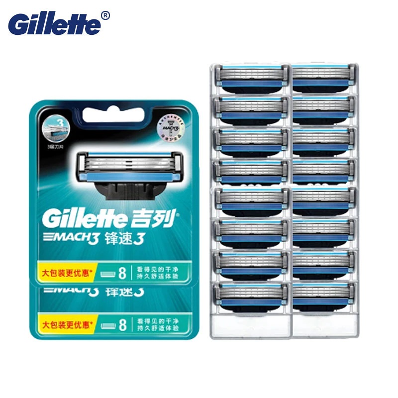 Lưỡi cạo râu Gillette Mach3+ Classic Vỉ 8 lưỡi