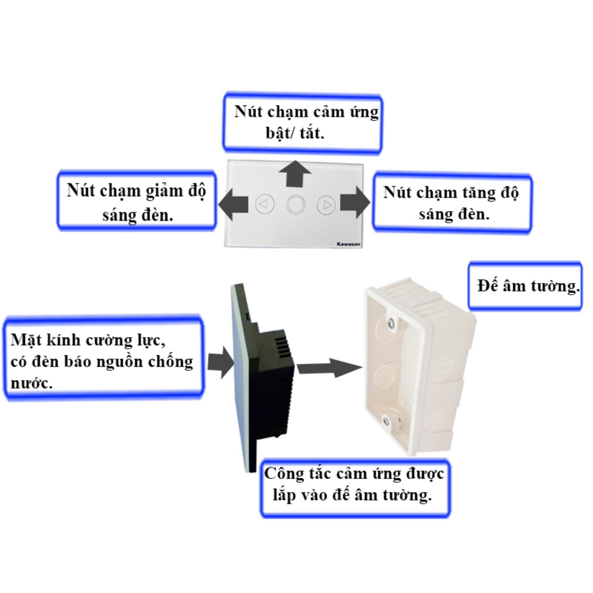 Công tắc cảm ứng chạm Dimmer không remote CTD1