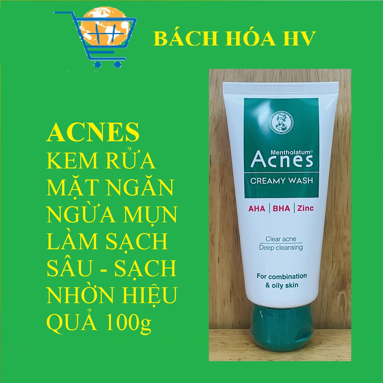 ACNES Gel, Kem rửa mặt 100g - BACH HOA HV