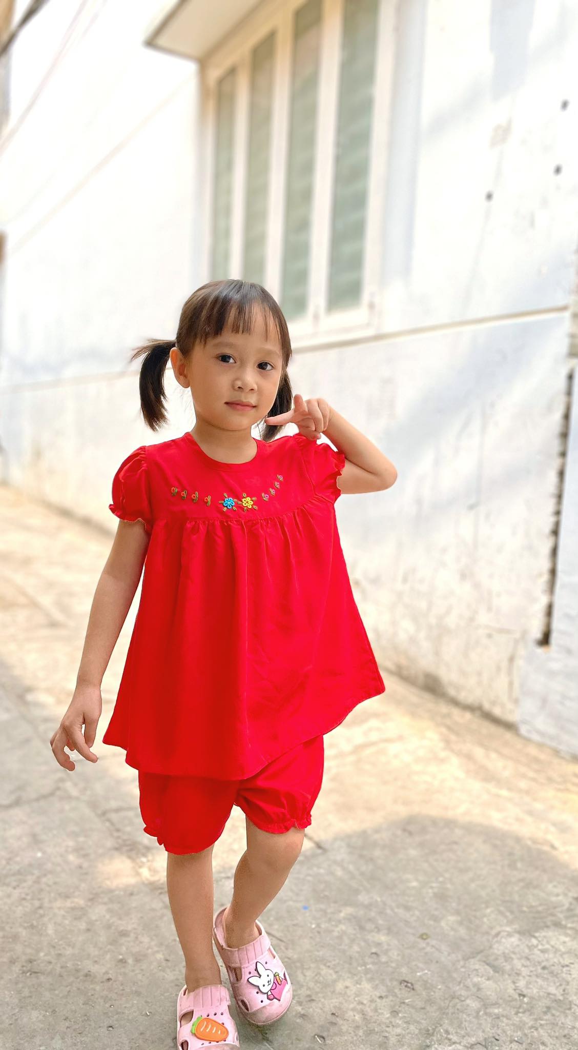 Bộ Tole(Lanh) Bé Gái Thêu Tay Thủ Công