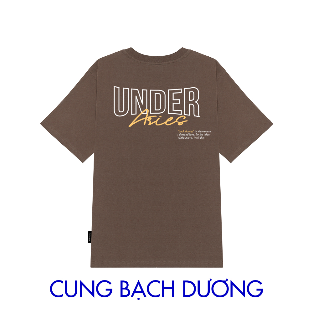 Áo thun UNDER Bạch Dương "12 Cung Hoàng Đạo" (Brown) + UTS015
