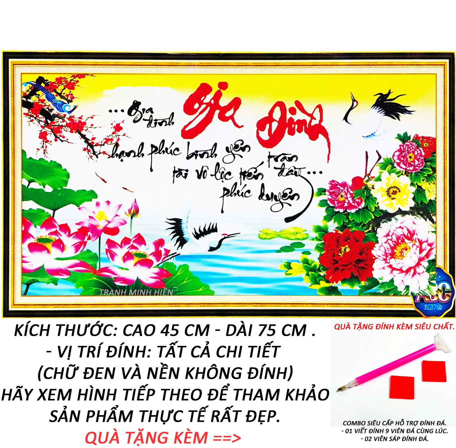 Tranh đính đá 5D  - Ngôi Nhà Bên Sông 08 - Tranh Minh Hiền