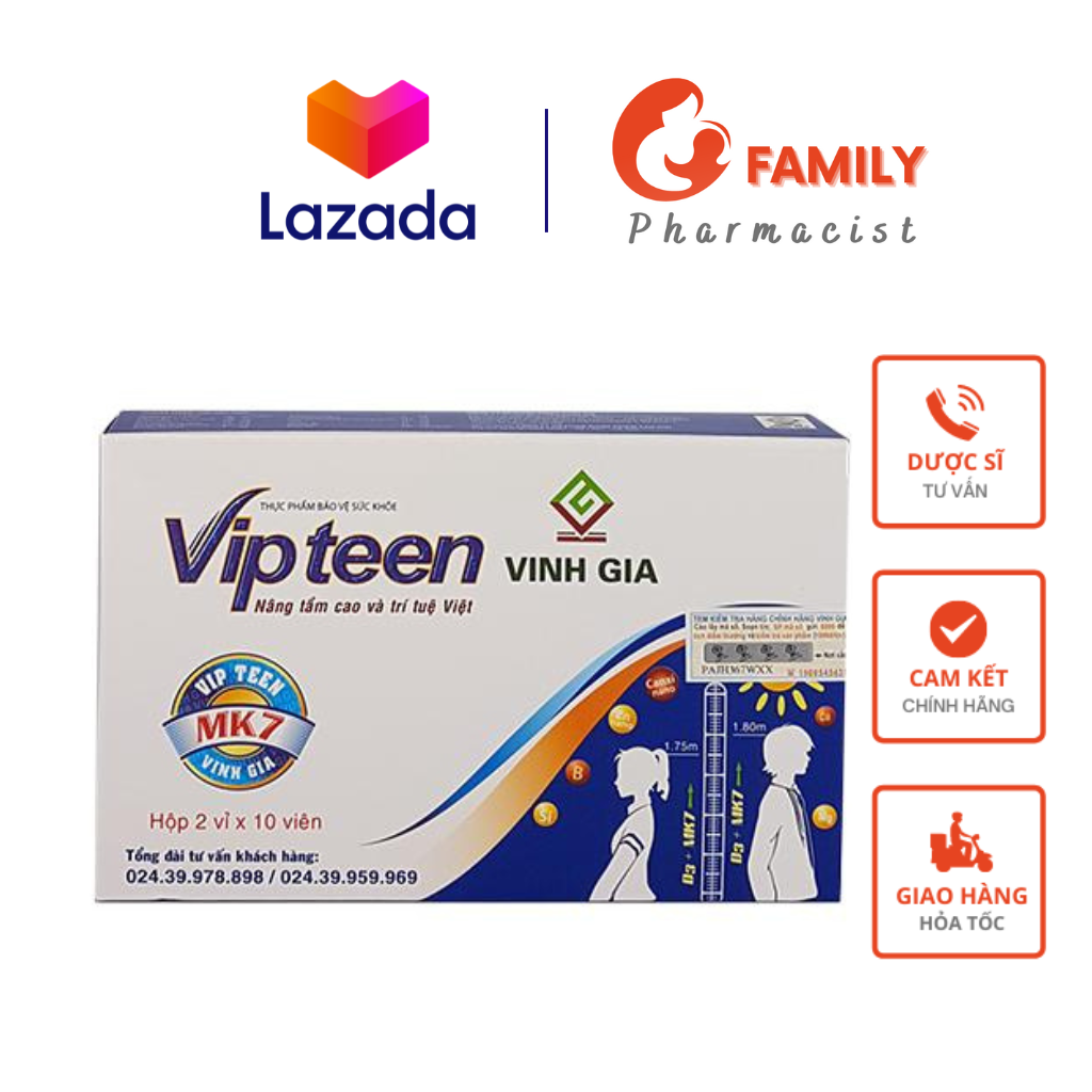 Thực phẩm bổ sung Vipteen tăng chiều cao