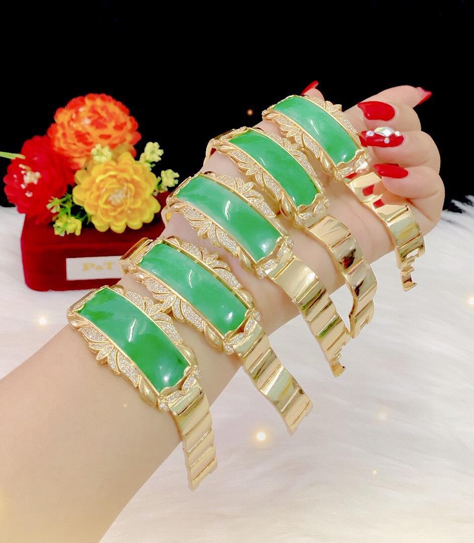 Lắc tay nữ xi dát vàng 18k cao cấp