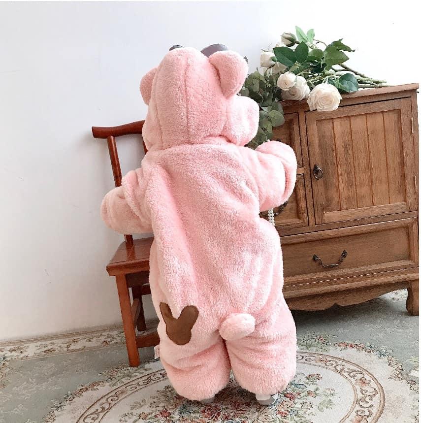 [LOẠI1] BODY GẤU LÔNG HỒNG CHO BÉ YÊU(6-18KG)