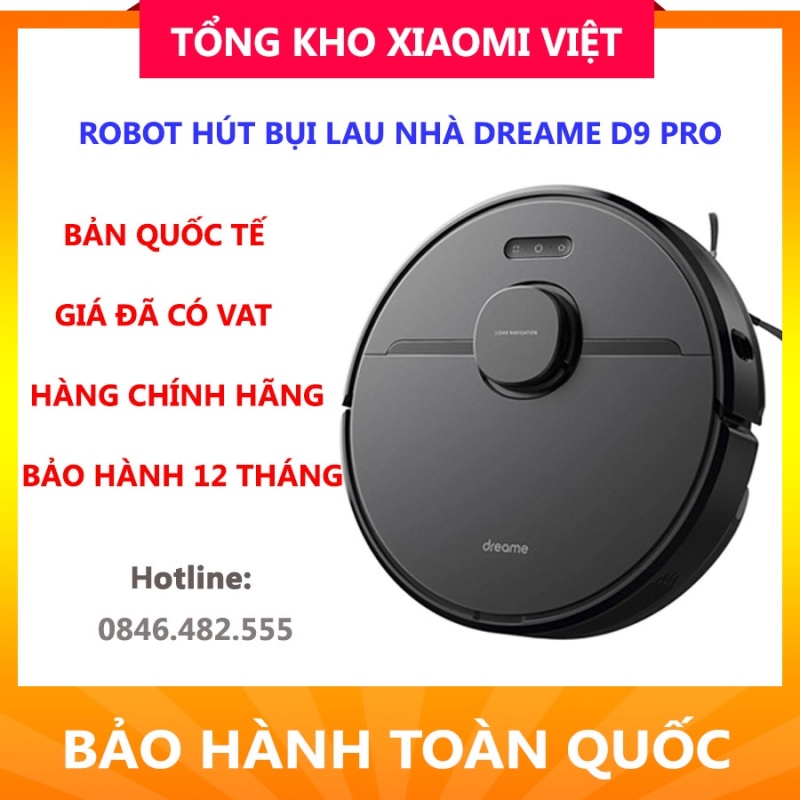 Robot hút bụi lau nhà Xiaomi Dreame D9 Pro, hàng công ty, bản quốc tế, bảo hành 12 tháng, giá đã có VAT