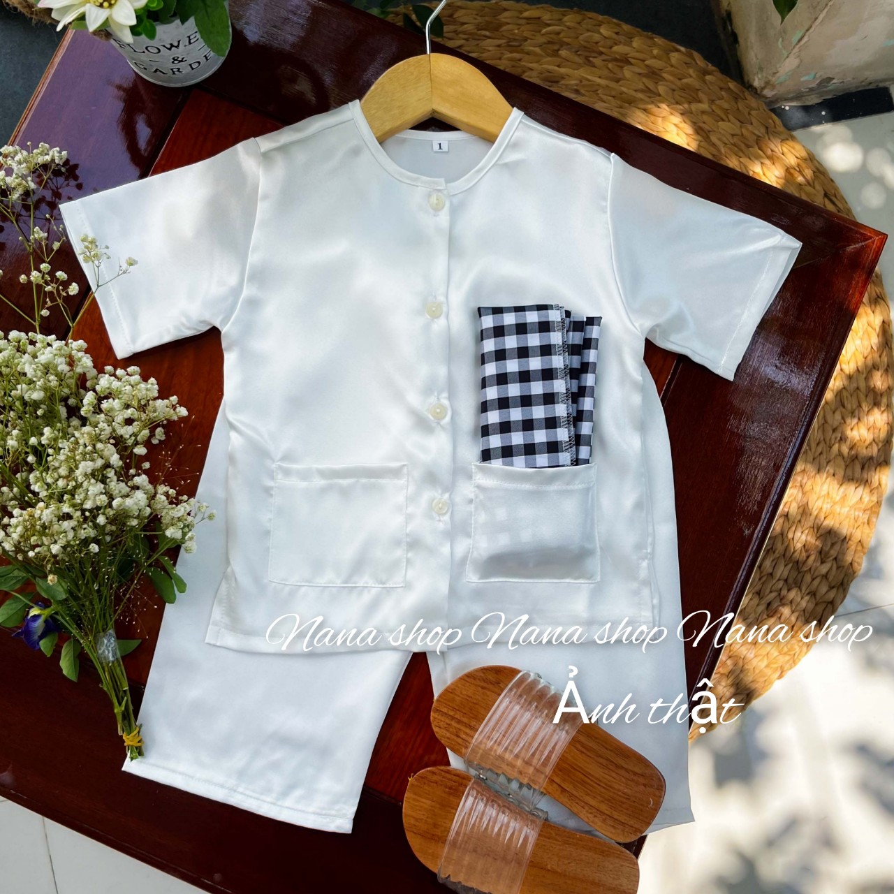 [ Tặng Kèm Khăn ] Bộ Bà Ba bé trai bé gái chất lụa mềm mịn size 8ky - 45ky