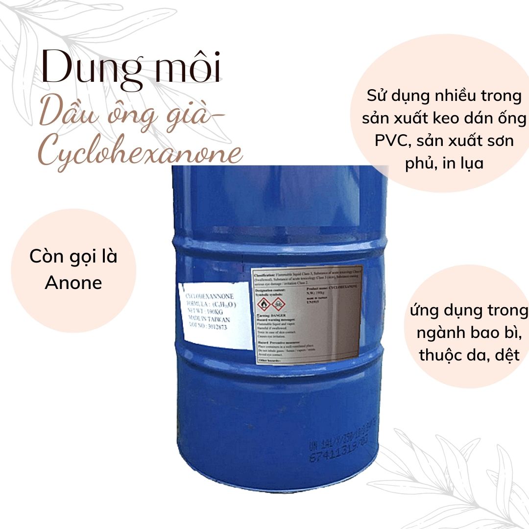 Dung môi Dầu Ông Già ( dung môi tẩy rửa mực in lụa, dung môi pha keo)