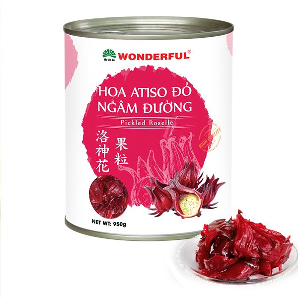 Hoa Atiso đỏ ngâm đường Wonderful lon 950g