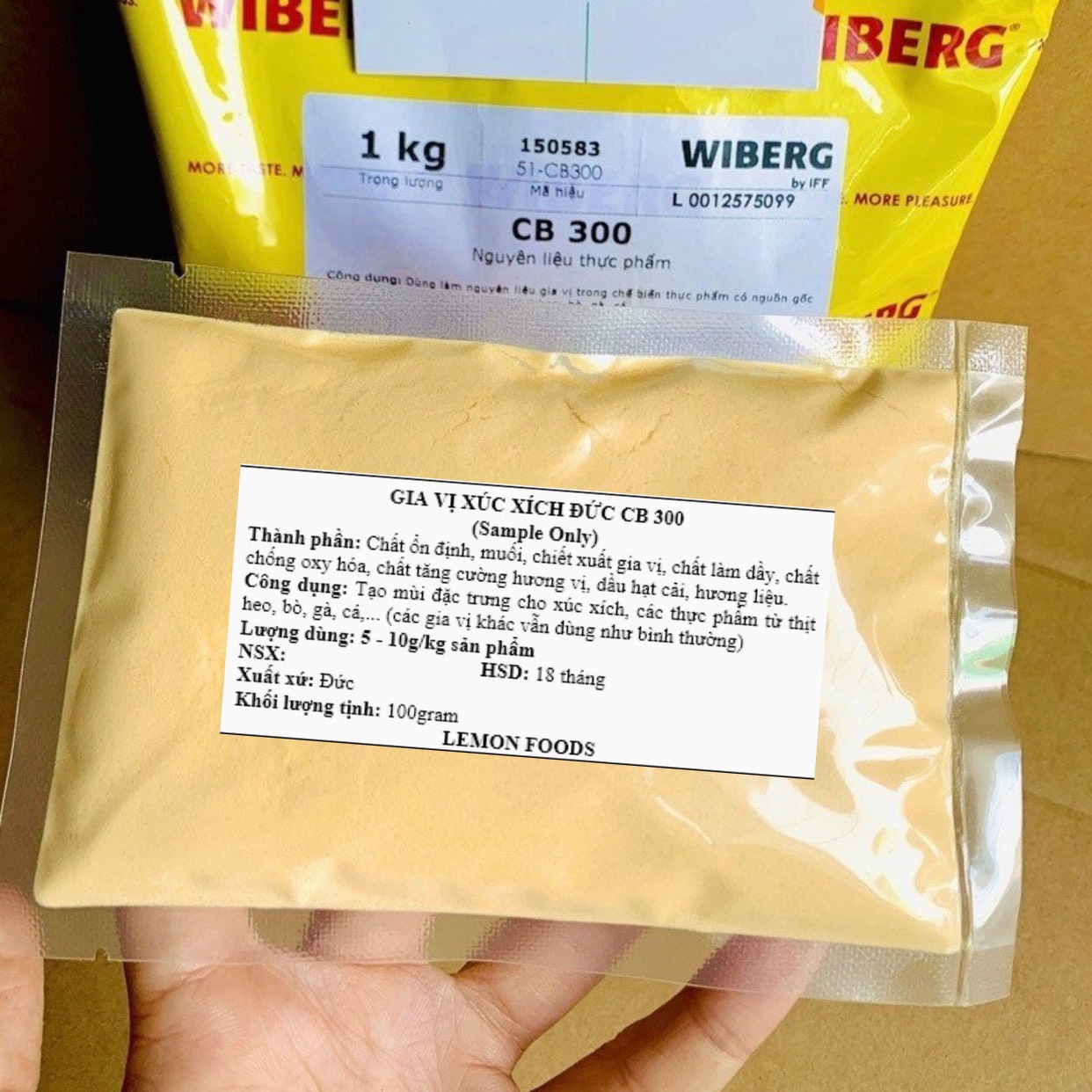 100gram Gia vị xúc xích Đức CB300 - Gia vị không thể thiếu khi làm xúc xích Đức