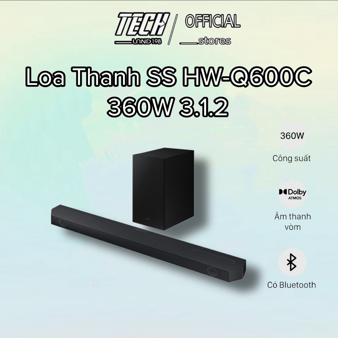 [FREE SHIP TOÀN QUỐC] [Trả góp 0%]Loa thanh Samsung 3.1.2ch HW-Q600C VÀ Q600B 360W  mới nguyên seal