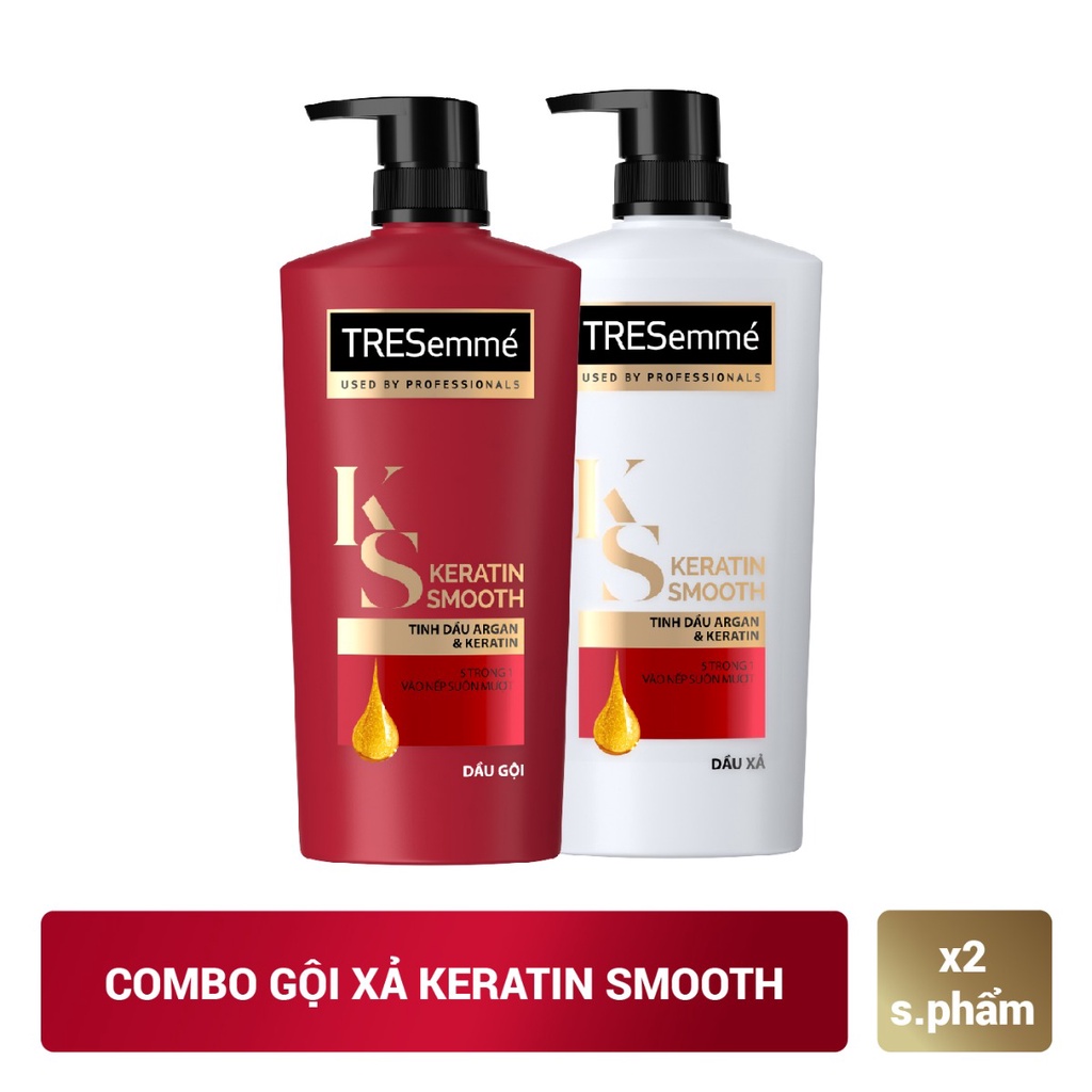 Gội- Xả Mượt Tóc Tresemme KERATIN SMOOTH 450ml - Thái Lan