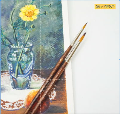 [Zest Corner] Cọ vẽ HAND đầu tròn thân nâu (ZBS)