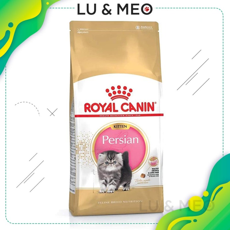 Thức ăn hạt cho mèo con Royal Canin Perisan Kitten, dinh dưỡng phù hợp, hỗ trợ hệ tiêu hóa, 400g