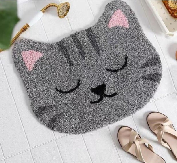 Thảm chùi chân hình thú cưng, lông cừu siêu thấm, siêu êm