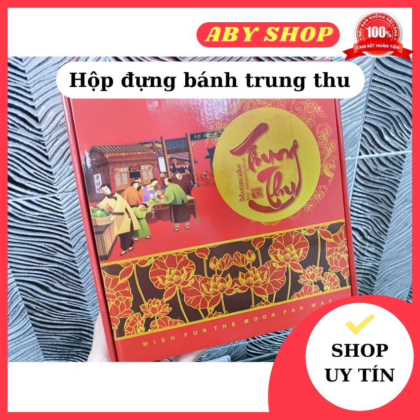 Hộp đựng bánh trung thu ⚡ CAO CẤP ⚡ hộp đựng bánh trung thu chất bìa dày, cứng cáp 125g-250g