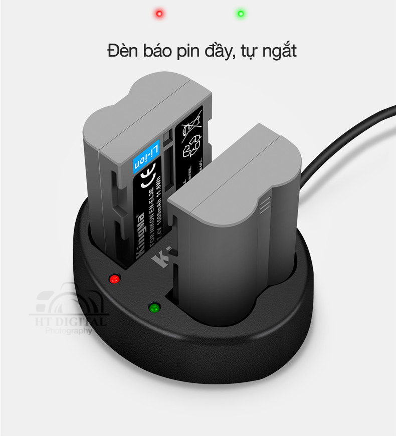 Battery Charger for Nikon En-El3E Camera Batteries