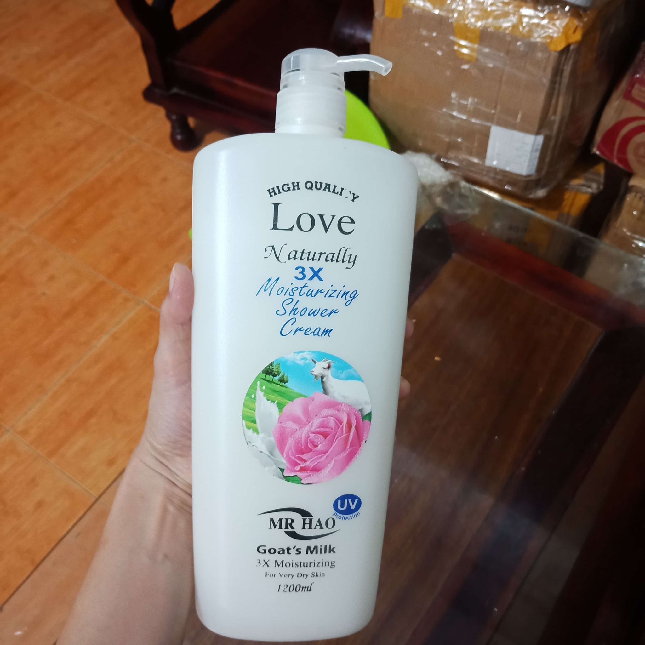 [HCM]Sữa Tắm Dê Cao Cấp Bông Hồng 1.2 lít