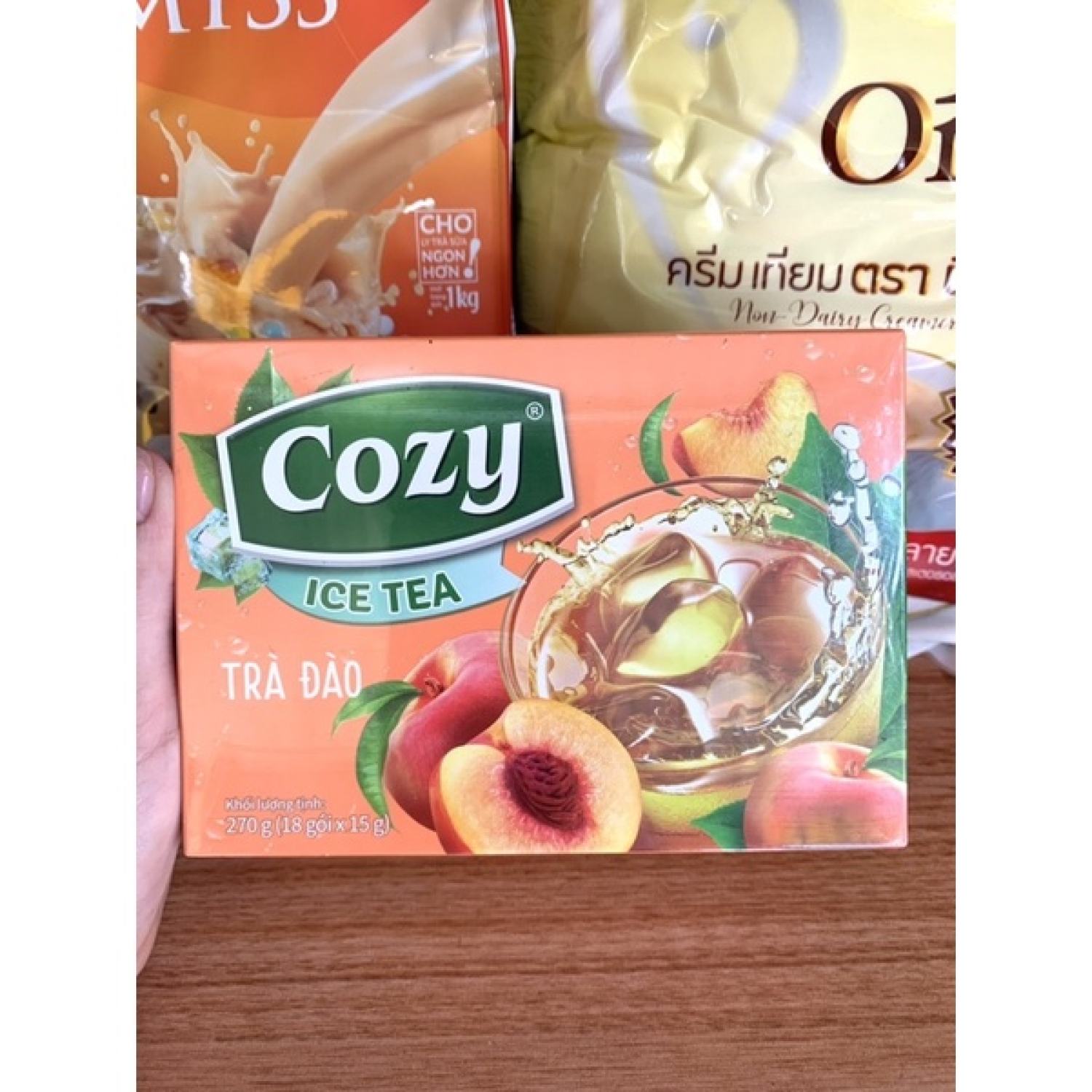 Trà Đào Hoà Tan Cozy Ice Tea-270g (18 gói)