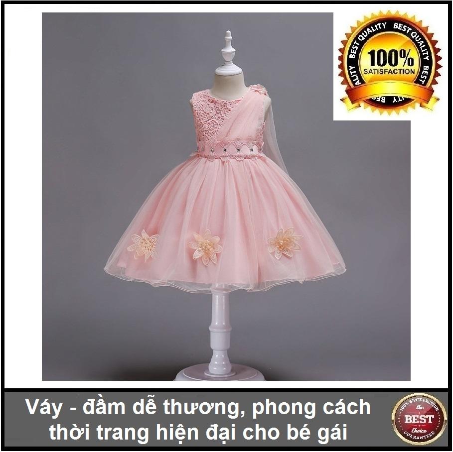 Giá bán Váy đầm dễ thương phong cách hiện đại cho bé gái từ 4 đến 7 tuổi