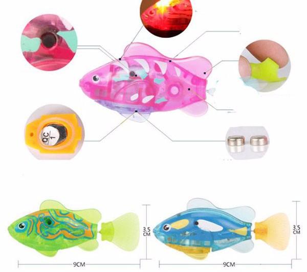Combo 2 con Đồ chơi cá tự bơi Robo Fish có đèn led ( ngộ ngĩnh)
