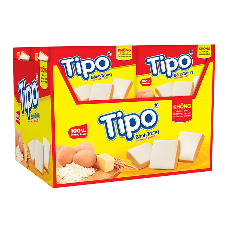 [Lốc 12 hộp] Bánh Tipo Trứng 39g