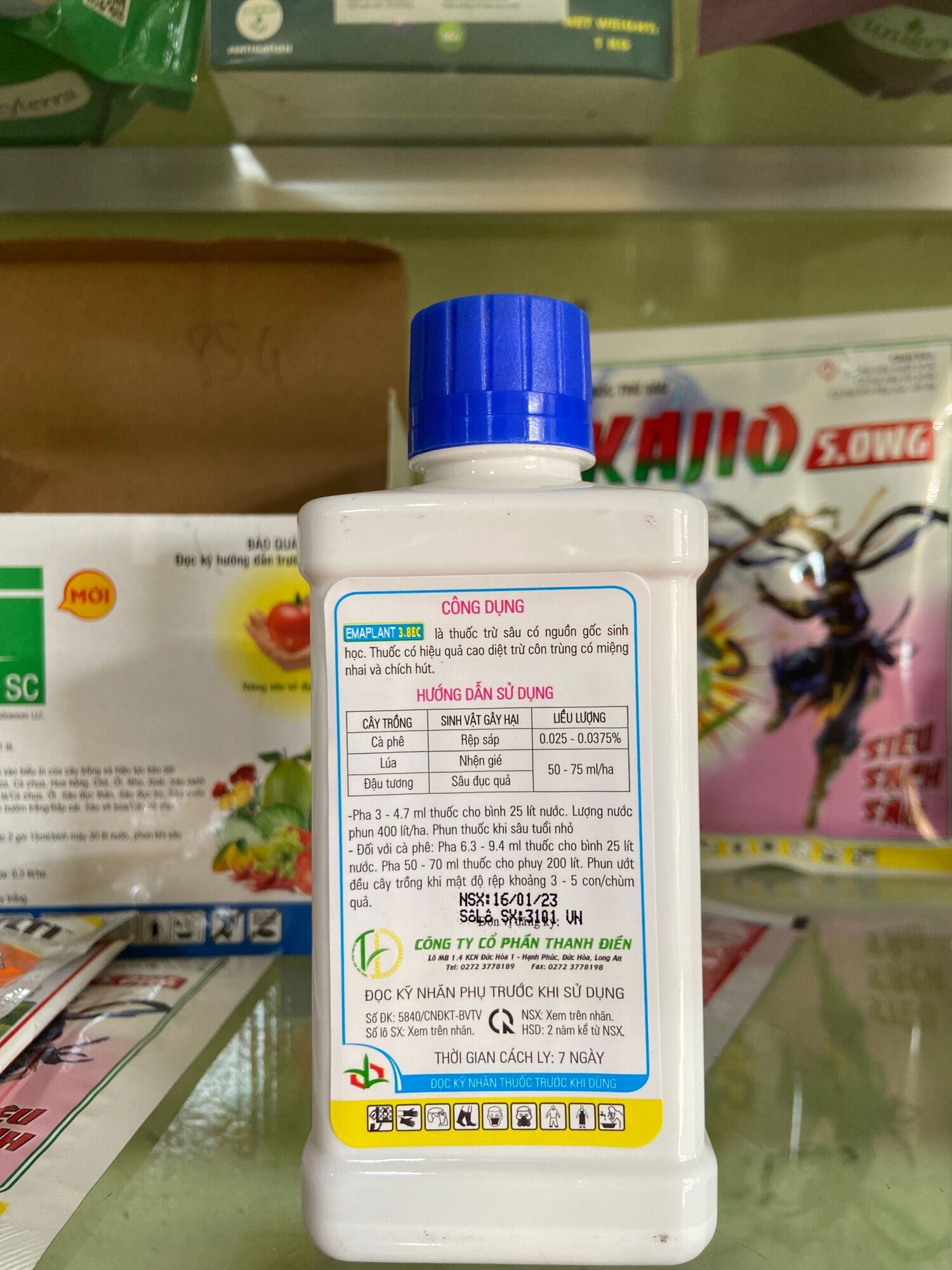 Chế phẩm sinh học Sâu EMAPLANT 3.8EC.