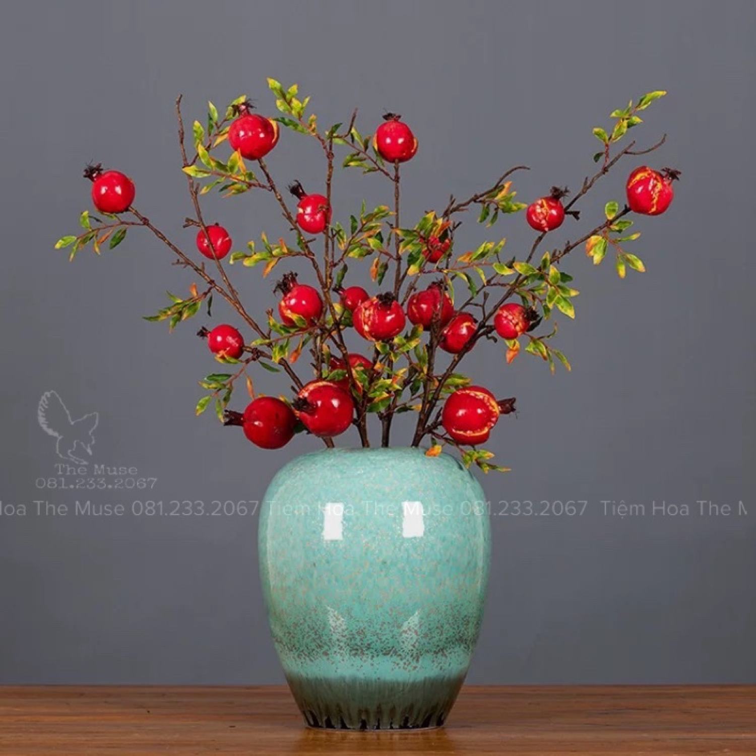 Nhánh Lựu Nứt 3Q - Decor Phong Cách Cổ Điển