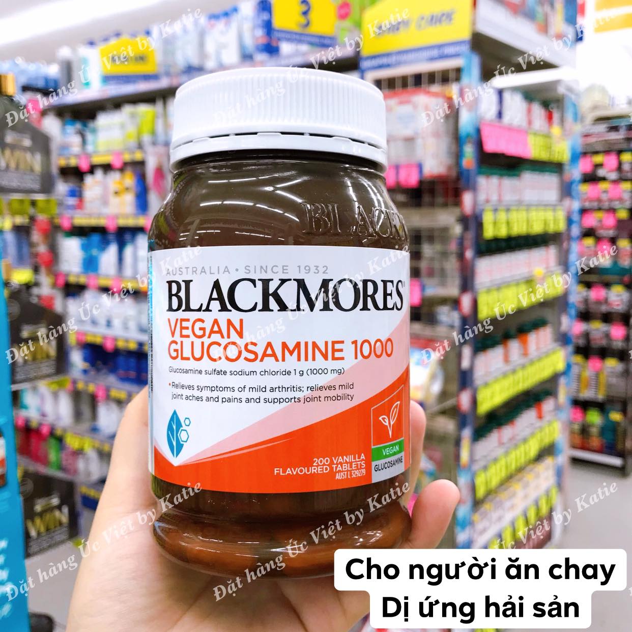 Blackmores Vegetarian Glucosamin 1000mg 200 viên - Glucosamin cho người ăn chay