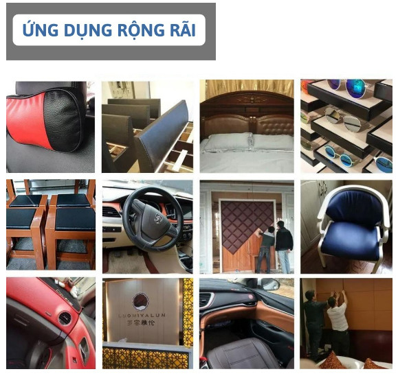 Da dán ghế da PU tự dính sửa ghế sofa cỡ lớn, nội thất, đồ da