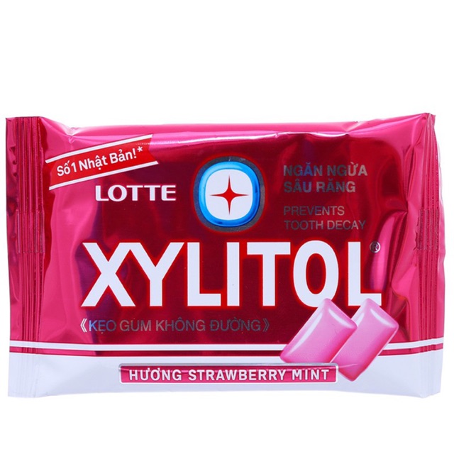 [HCM]ComBo 15 Vĩ Kẹo XyLiTol Dâu Bạc Hà
