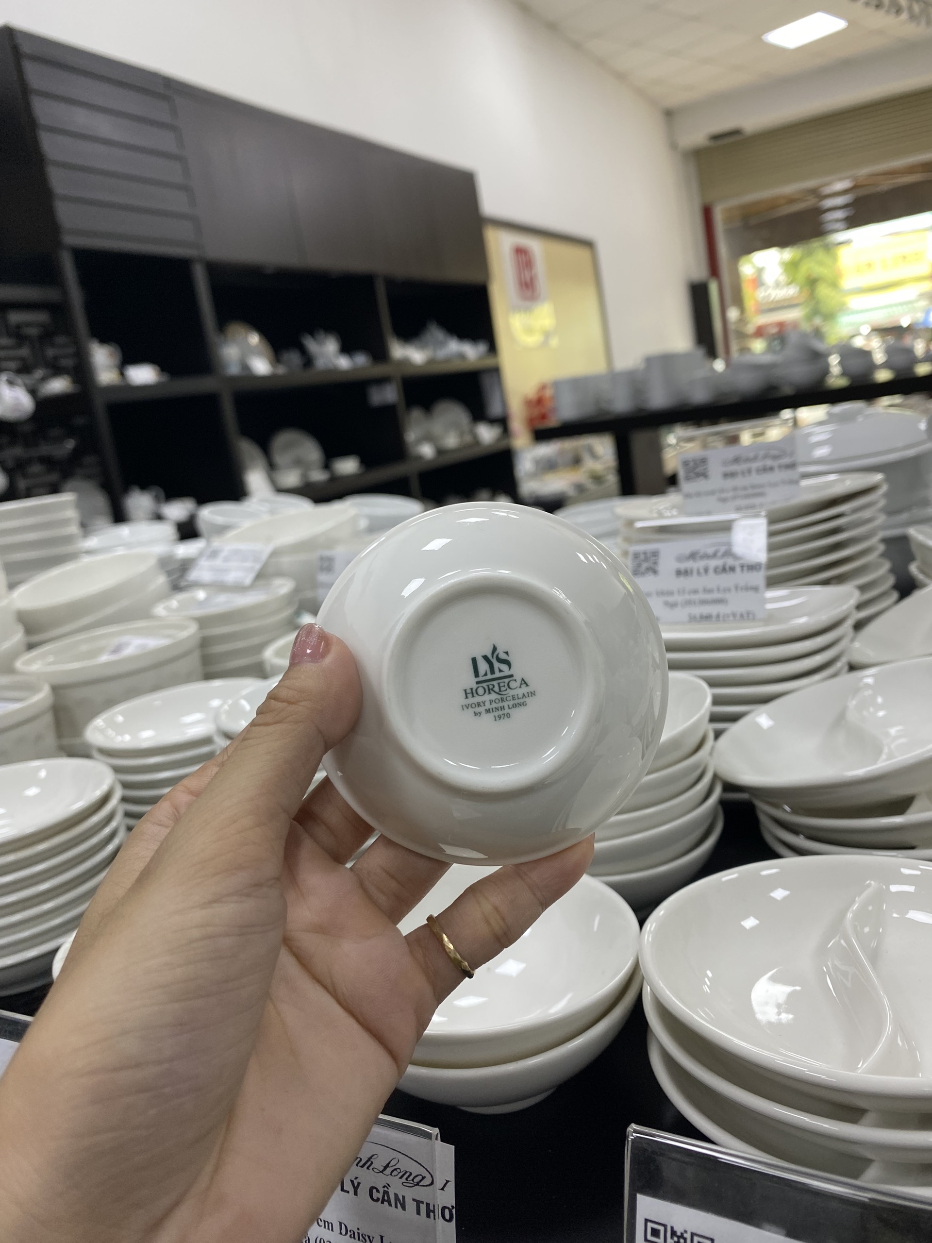 Bộ 2 chén chấm 7 cm Jasmine Lys - Trắng Ngà - Gốm sứ cao cấp Minh Long I