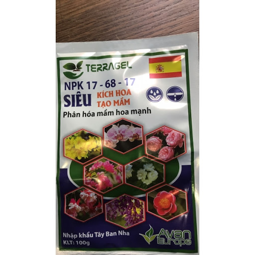SIÊU KÍCH HOA, TẠO MẦM NPK 17-68-17 100g