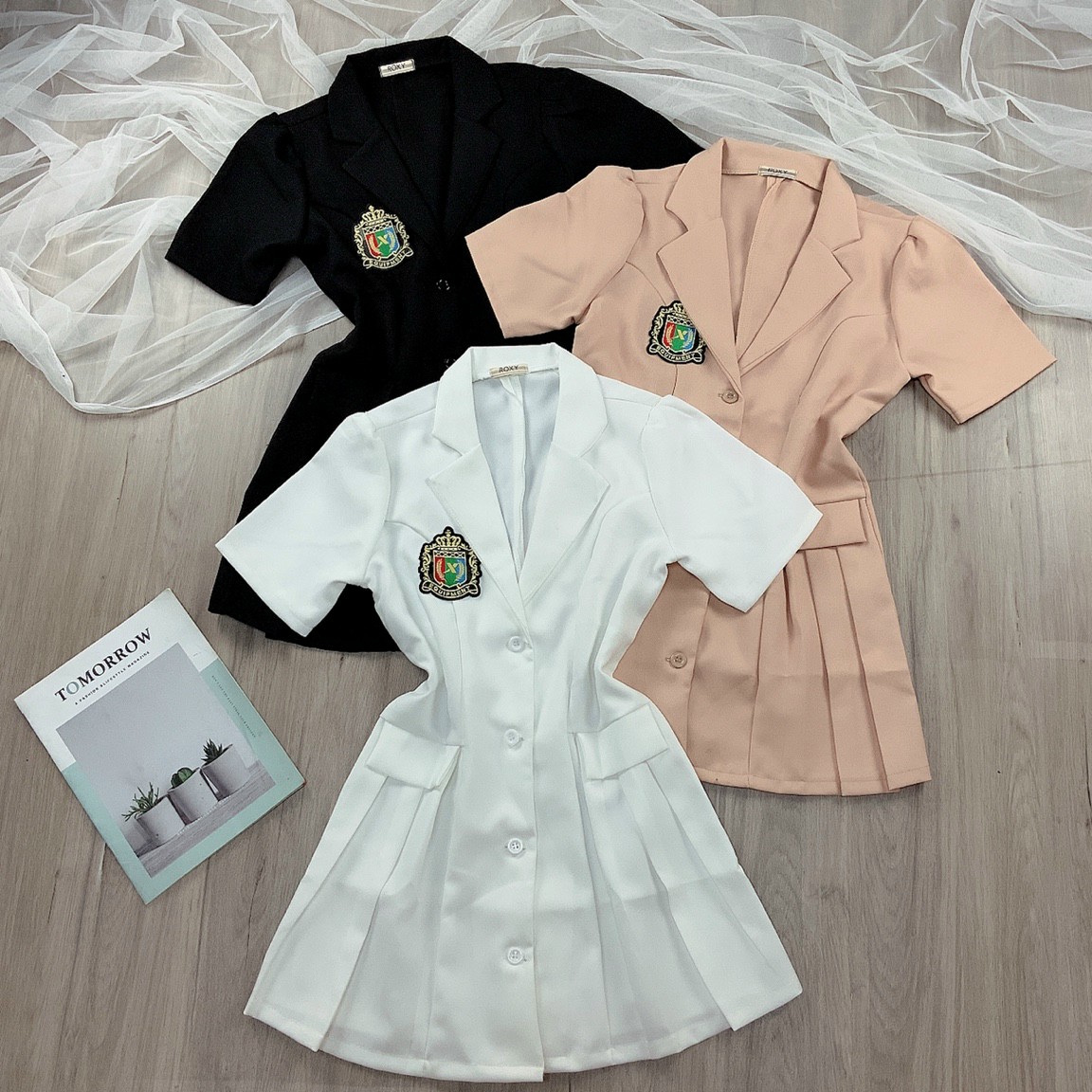 Đầm Cổ Vest Xếp Ly,Đầm Nữ,LY STORE