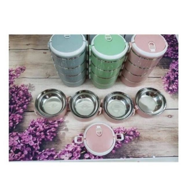 CẶP LỒNG CƠM LÚA MẠCH 4 TẦNG TO RỘNG - TƯƠNG ĐƯƠNG 2800ml