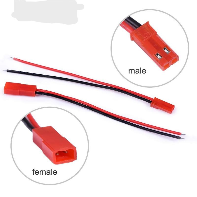 Cặp Jack nối JST 2P Đực - Cái dây 22AWG