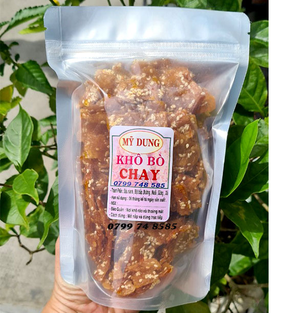 Khô Bò Chay 200gr Nhà Làm DATE 6 THÁNG [ SẢN PHẨM ĐƯỢC RA LÒ MỖI NGÀY]