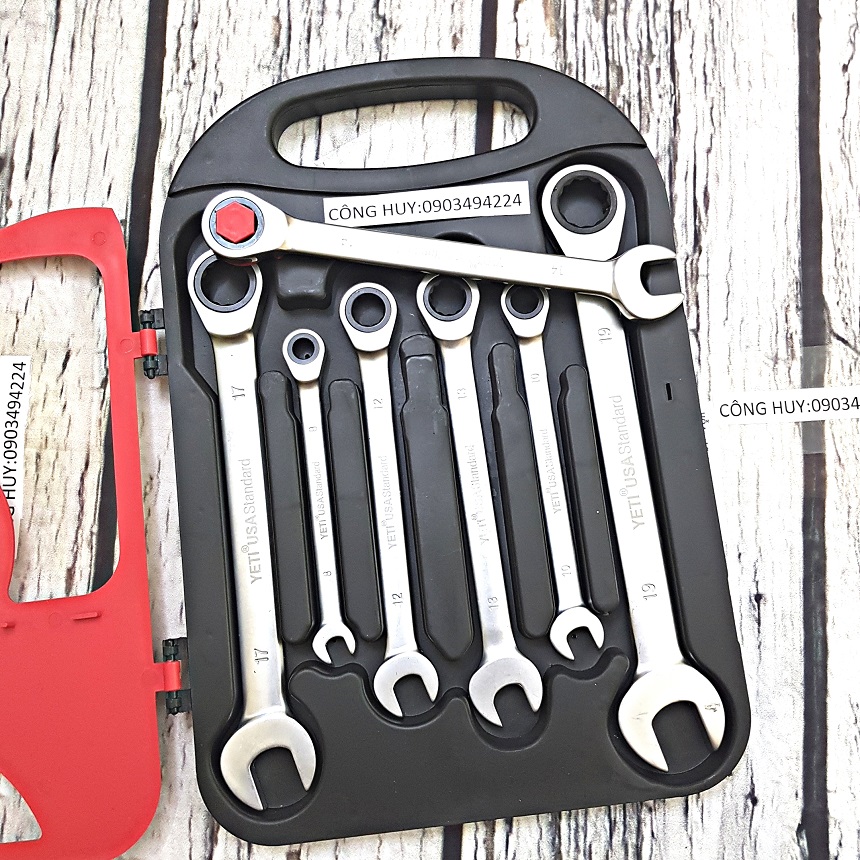 BỘ CỜ LÊ TỰ ĐỘNG YE TY ĐA NĂNG 7 CÂY 8-19MM